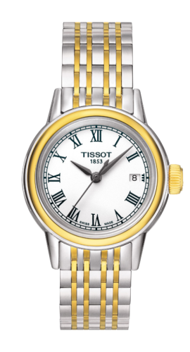 Tissot Carson Quartz 29.7 Stainless Steel / Yellow Gold PVD / White / Bracelet